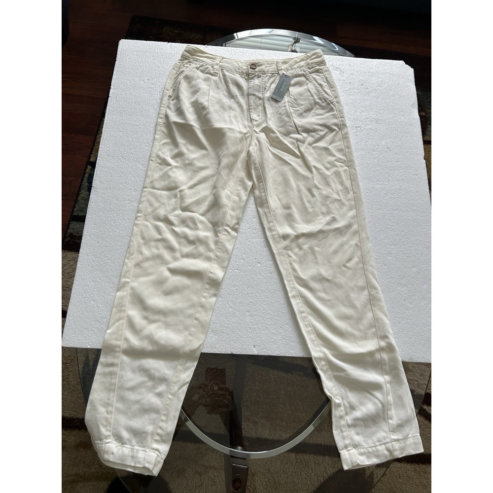Anthropologie Women's The Essential Slim white Pants S 27 NEW